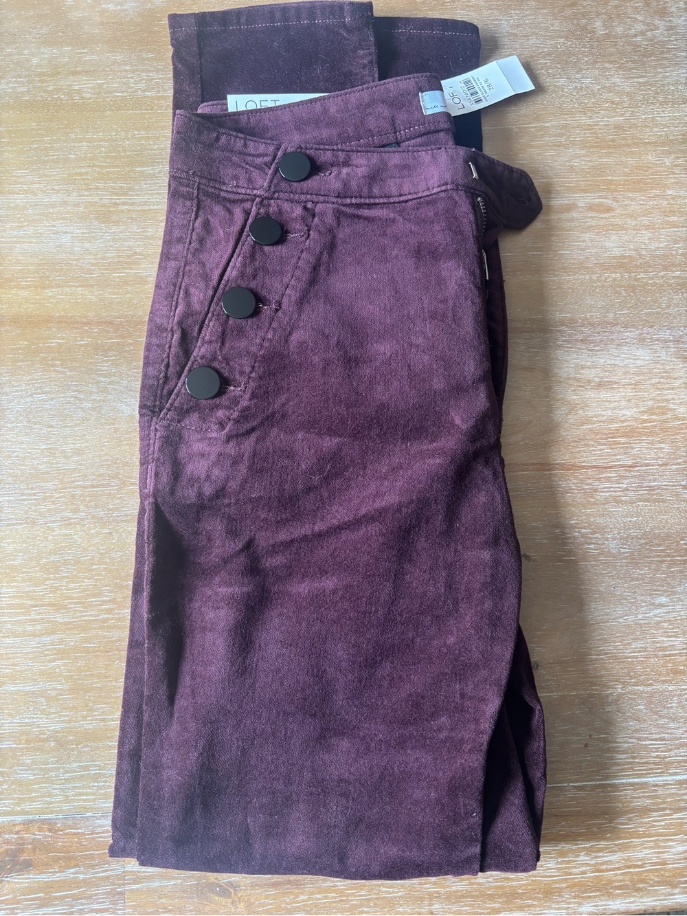 LOFT Mariner Skinny Pants in Velvet Plum
